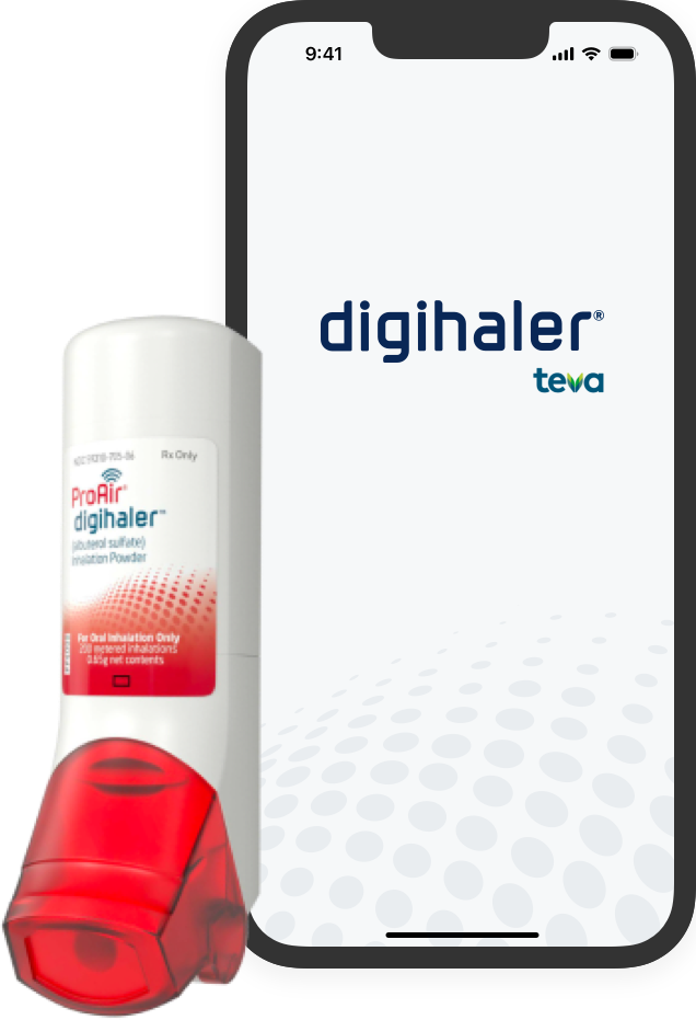 Digihaler with phone